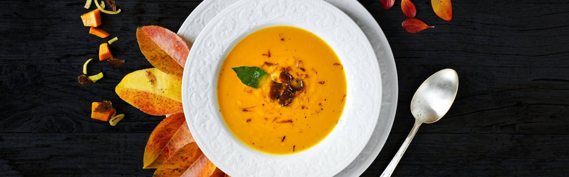 Vellutata di zucca con Speck Menatti