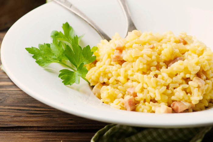 Ricetta del risotto alla parmigiana con Prosciutto cotto Menatti