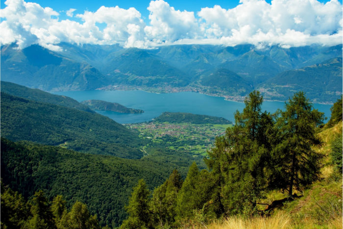 gita in montagna sul lago di Como sopra Colico