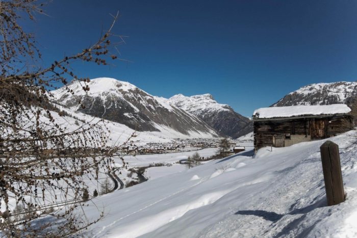 percorso ciaspole a Livigno in Val Federia