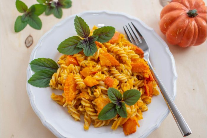 pasta alla zucca con speck menatti