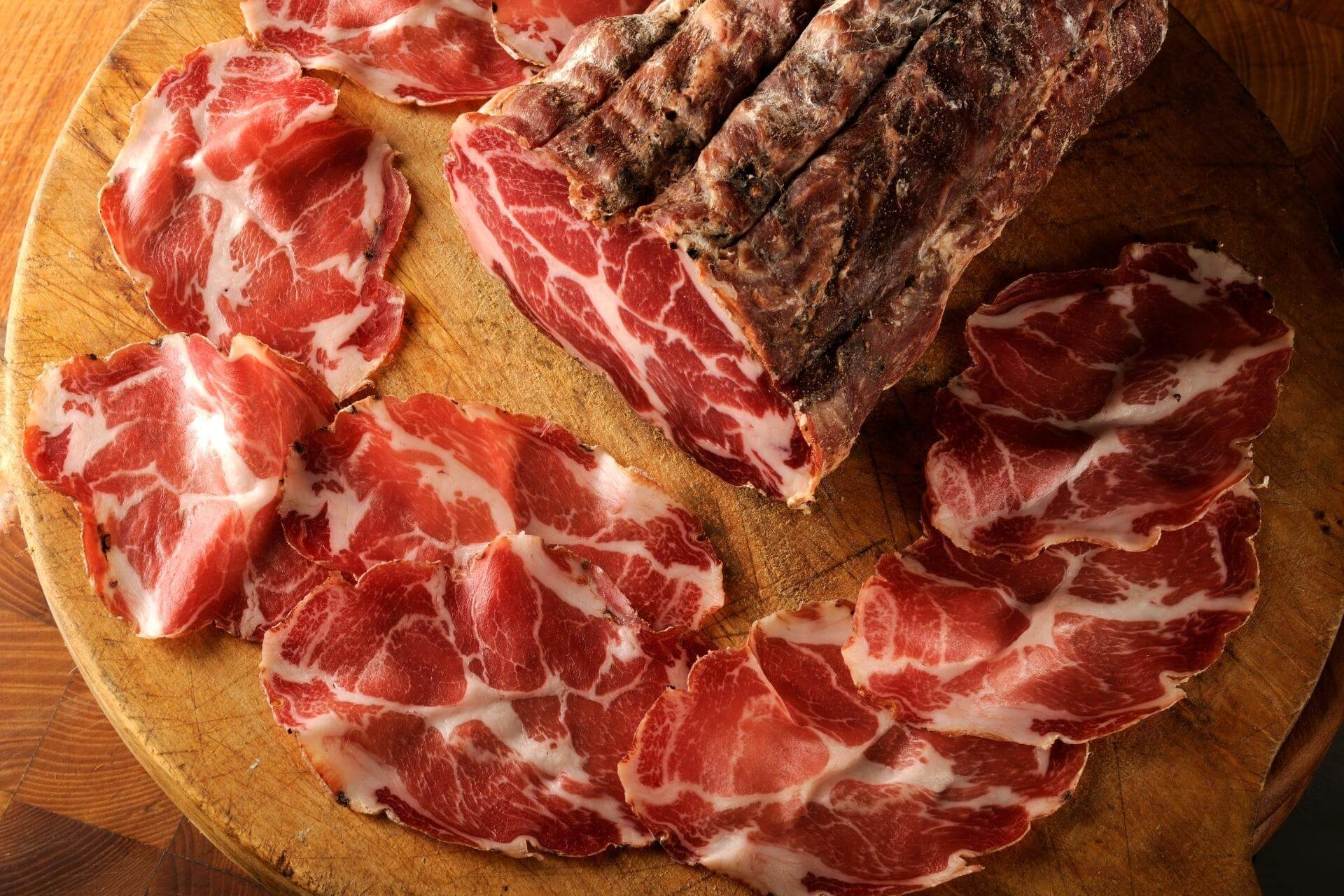 produzione della coppa di maiale