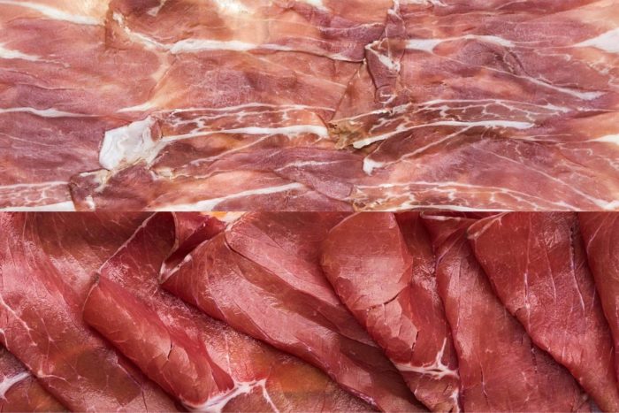 bresaola vs prosciutto crudo: confronto