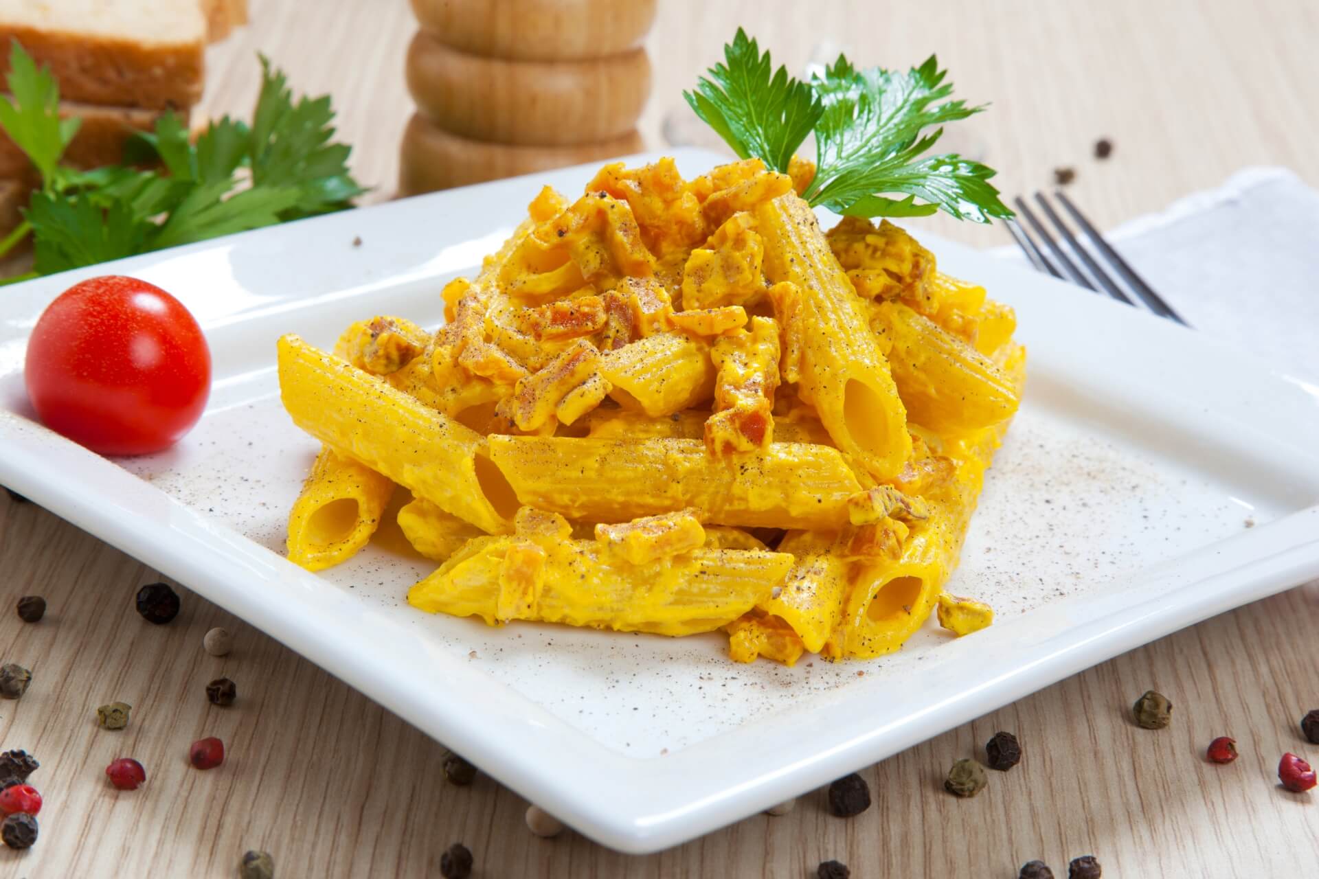 ricetta della pasta allo zafferano gratinata al forno con mortadella