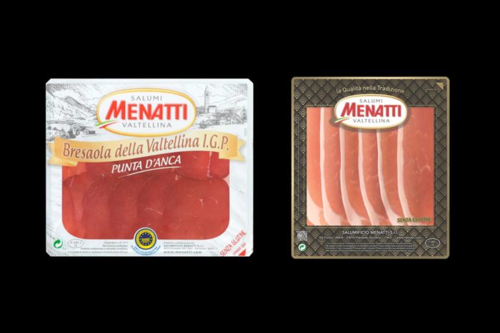 salumi in vaschetta: bresaola valtellina igp e prosciutto crudo menatti