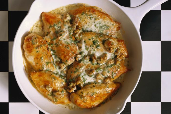 ricetta delle scaloppine di pollo al vino bianco con prosciutto crudo