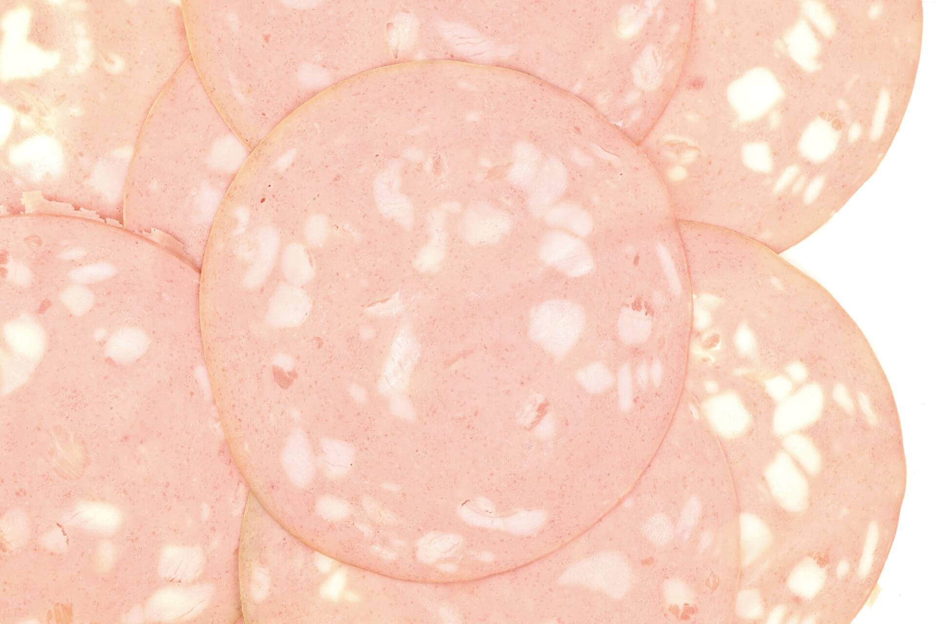 fette di mortadella bolognese senza pistacchi