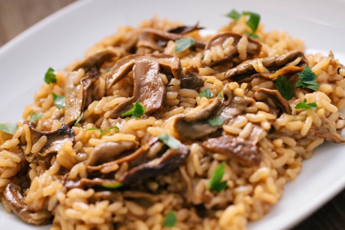 ricetta del risotto con funghi porcini e bresaola