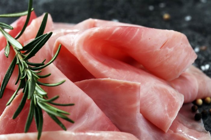 prosciutto cotto italiano alta qualità affettato