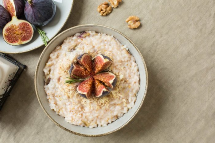 ricetta con il prosciutto crudo: risotto ai fichi con prosciutto